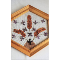 Wandversiering met halfedelstenen en/of edelstenen